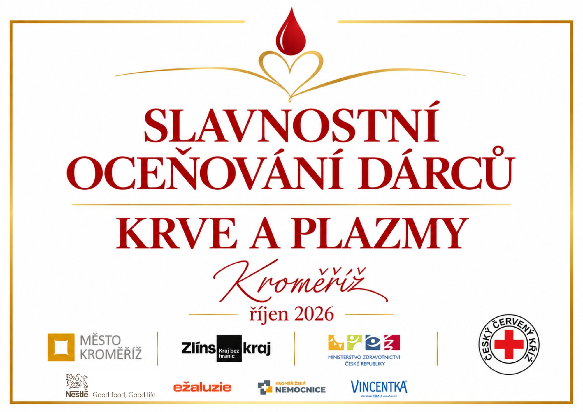 Slavnostní oceňování dárců krve v Kroměříži